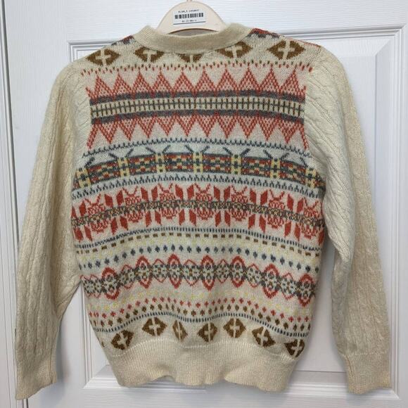 Cardigan Sweater Grandmacore Shabby Chic Ugly Christmas Holiday Party Button Up - Picture 3 of 15